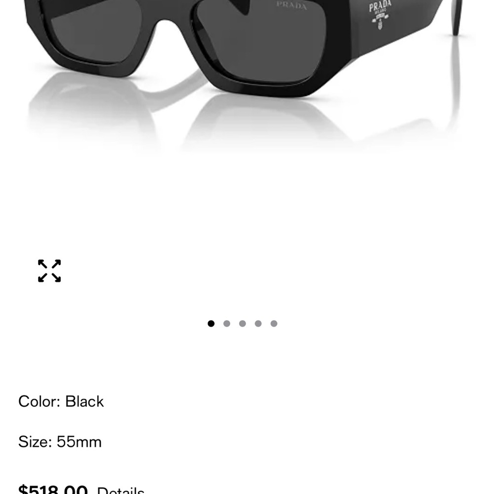 Prada Black Angular Cat-Eye Sunglasses - image 2
